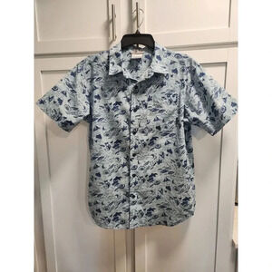 Columbia Men's Hawaiian Sailboat Beach Umbrella Short Sleeve Shirt Sz Small